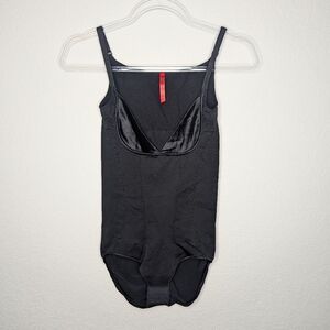 SPANX Black Large Bodysuit Slimming Shapewear with snap crotch
